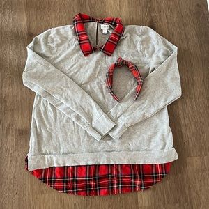 JCrew Collar Sweater - Winter Plaid